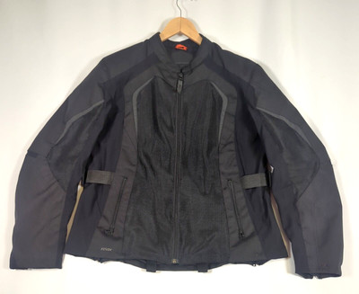 REAX Alta Mesh Motorcycle Jacket Womens 3XL Black Full-Zip Pockets Armored Liner