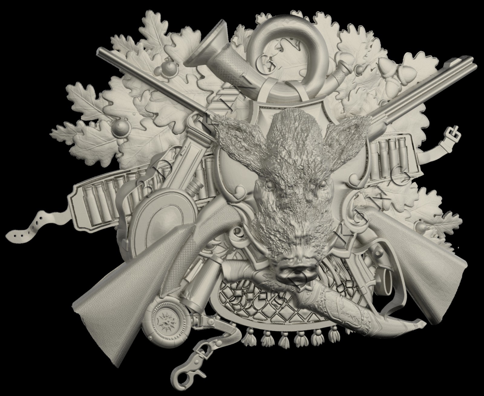 37 PCS 3D STL Models HUNTING FISHING PANELS for CNC Router Aspire 3D Printer