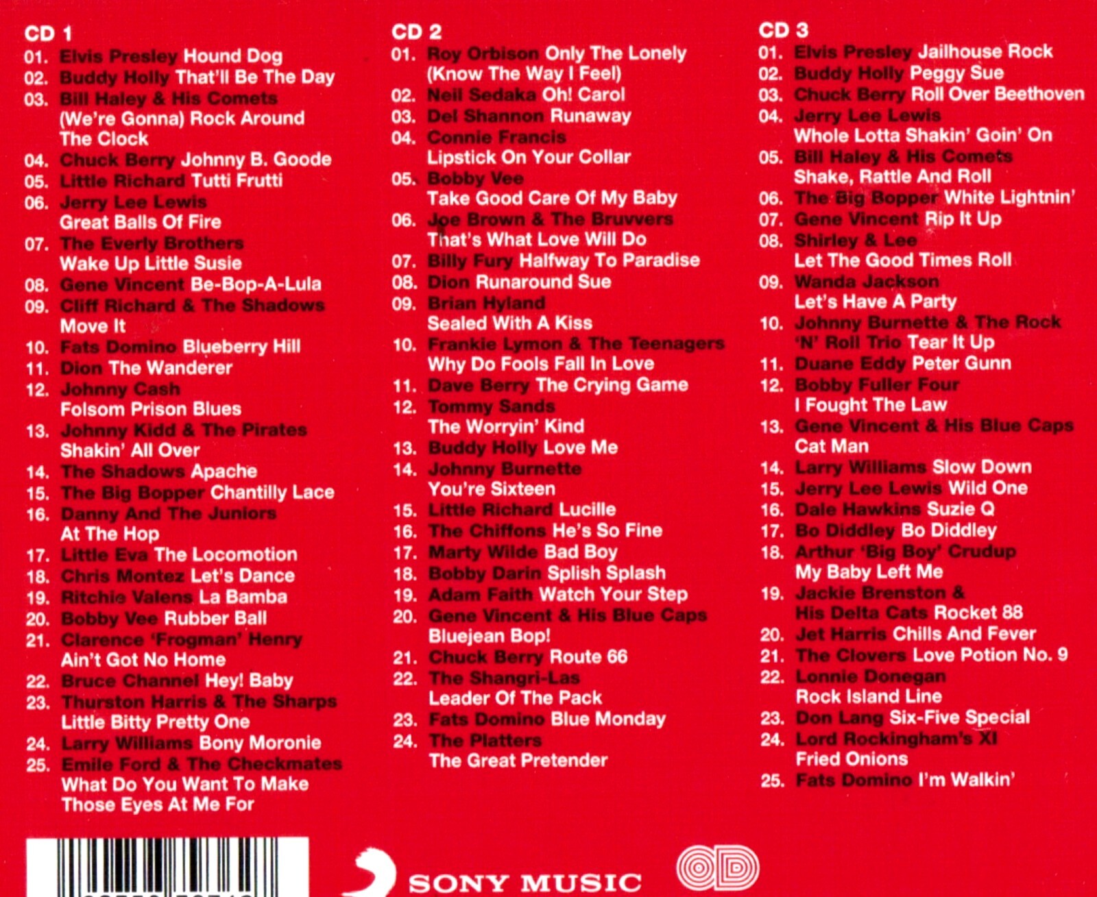 74 Greatest ROCK & ROLL Hits  * New 3-CD Boxset  * All Original 50's & 60's Hits