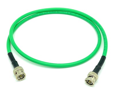 1.5ft 3G/6G HD SDI BNC RG59 Cable Belden 1505A - Green
