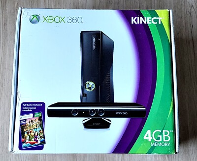 Microsoft Xbox 360 with Kinect 4GB Black Console - NEW IN BOX