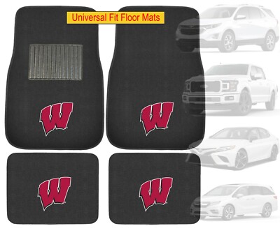 Brand New 4pc Set NCAA Pick Your Team Car Truck Front Back Carpet Floor Mats Set