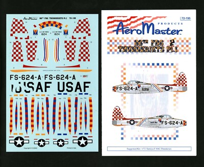 Aeromaster 72195 F-84 Thunderjets 86th FBG Pt. 1 1/72 Decals