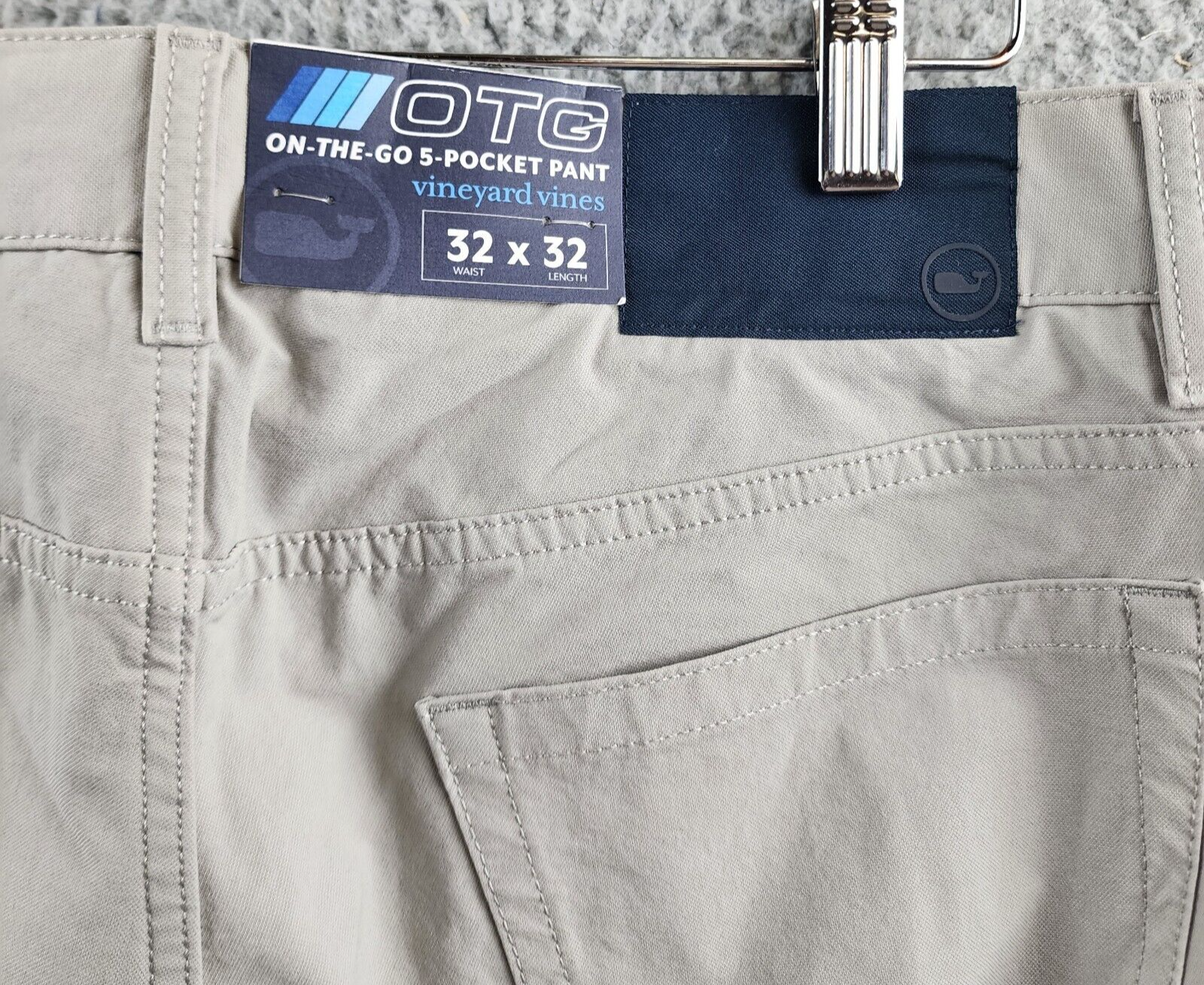 VINEYARD VINES Canvas On The Go 5 Pocket Pants Men's 32x32 Paloma Belt Loops - Picture 17 of 17