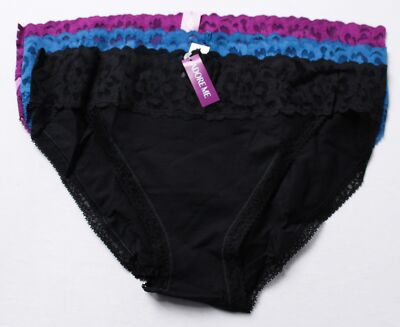 Adoreme Women's 3-Pack Millie Cotton Hipster Brief HT3 Multicolor Size: XL NWT