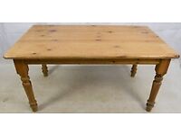 Pine kitchen table and 4 chairs