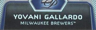 2012 Bowman Platinum - Yovani Gallardo #CES-YG