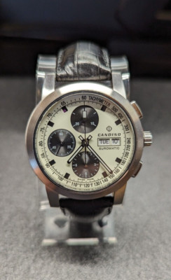 Swiss Candino Euromatic Panda Automatic Chronograph Cal. 7750 FULL Lume Dial!