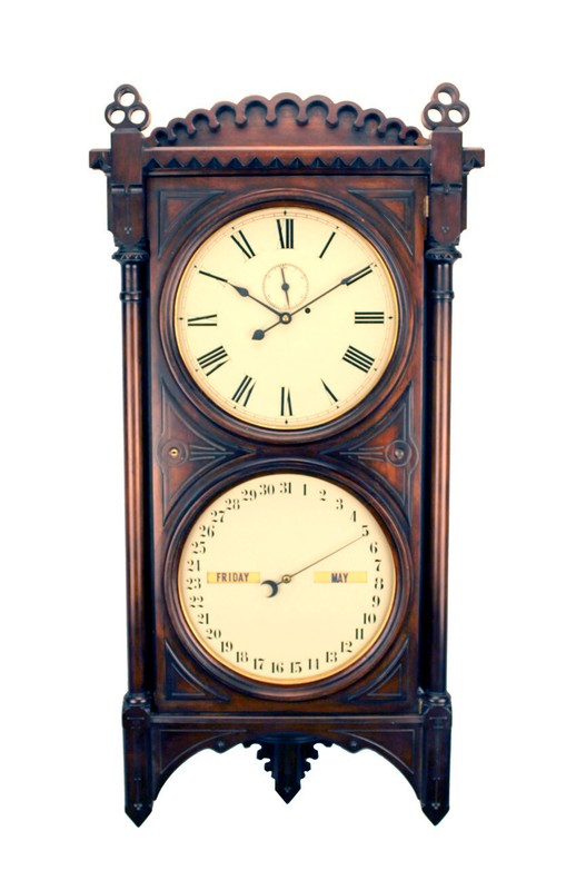 50"H Seth Thomas Double Dial Office Perpetual Calendar No 5