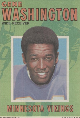1971 Topps Football Pin-Ups Gene Washington #23