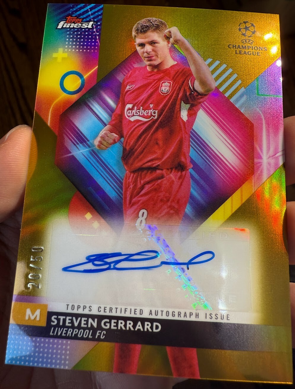 topps ジェラード　gerrard サイン 激レア】スティーブン・ジェラード 直筆サインカード ブラック