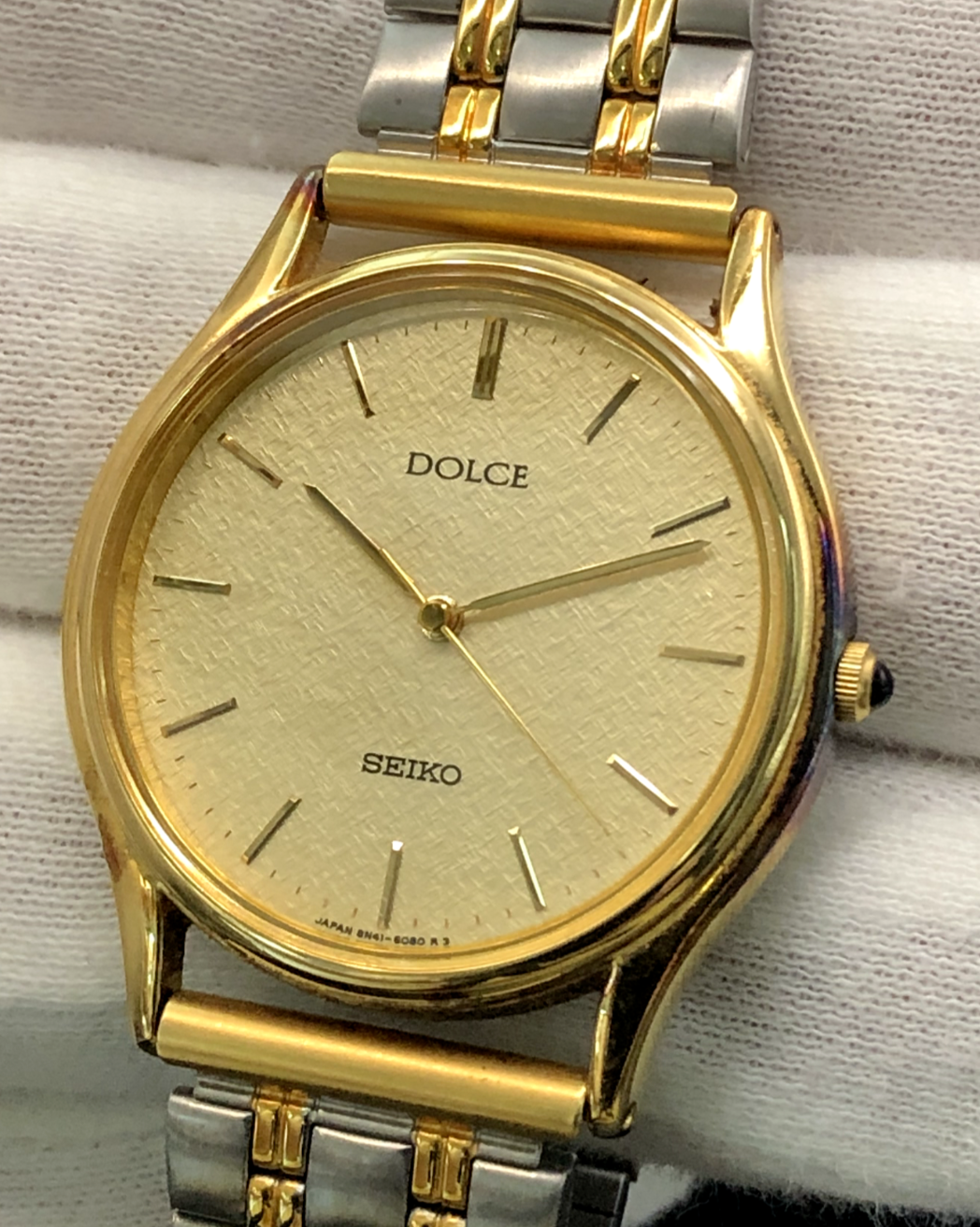 時計 SEIKO DOLCE 8N41-6060 ANTIMAGNETIC 60G SEIKO WATCH DOLCE ANTIMAGNETIC QUARTZ 8N41-6060 GOLD SMALL
