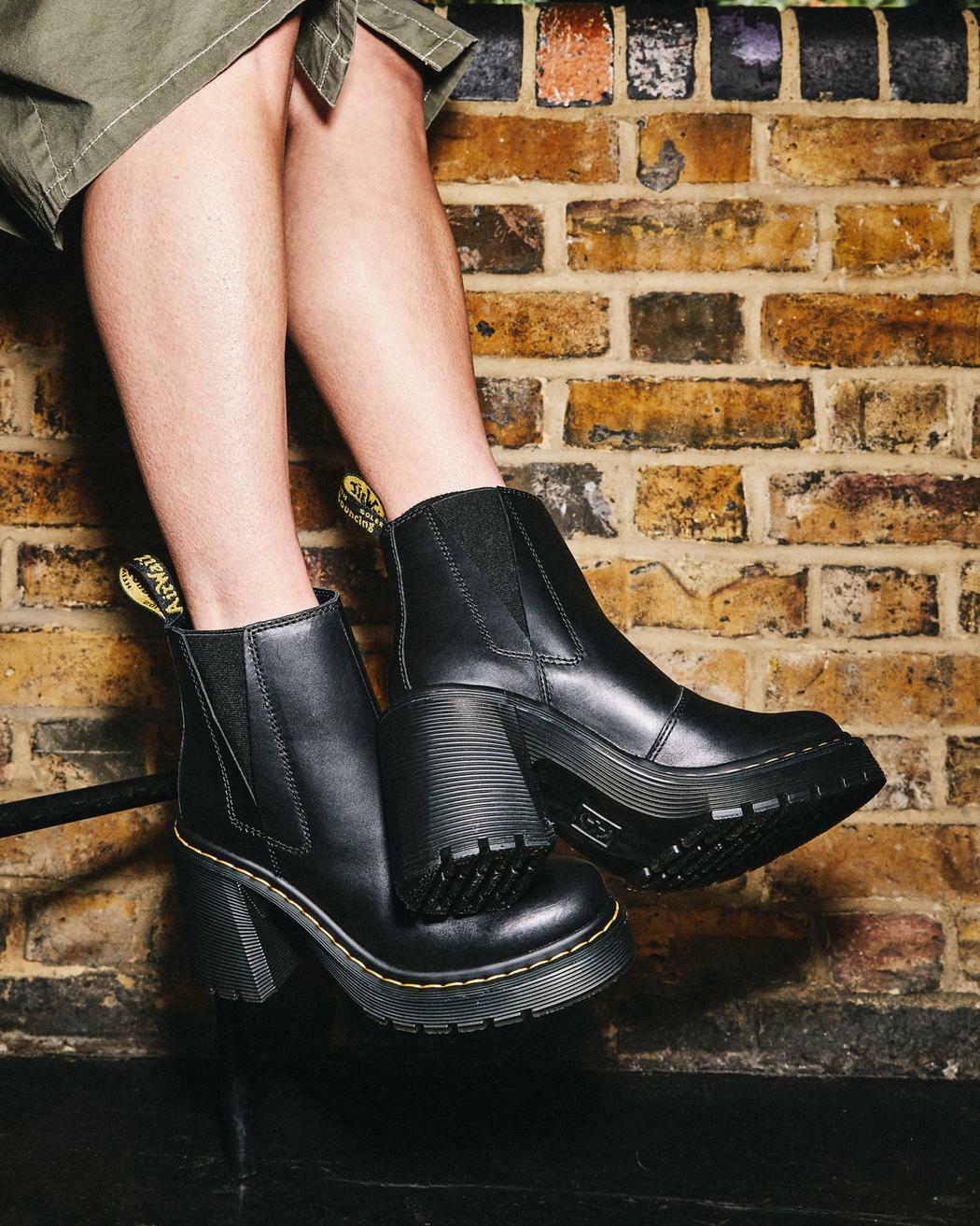 Dr. Martens Women's Spence Flared Heel Platform Chelsea Dr. Martens Women's Spence Flared Heel Platform Chelsea