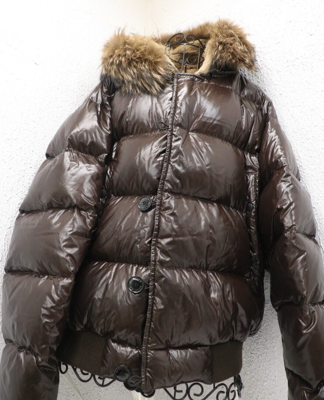 アウターその他 MONCLER Women Outer 093 1C000 11 598E622G BROWN Moncler Brown Fur Down Jacket Womens Size 5 | eBay