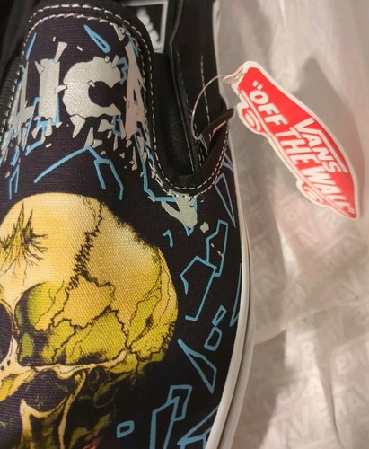 Pre-owned Vans Slip-on Metallica Black Album 30th Anniversary Men's Shoes 12 In Box