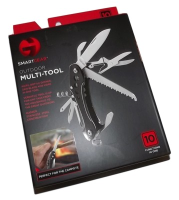 NEW SMARTGEAR STAINLESS STEEL MULTI TOOL POCKET KNIFE BLACK