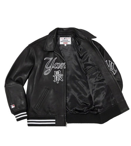 Supreme x New York Yankees #7 FW22 Week 11 Kanji Leather