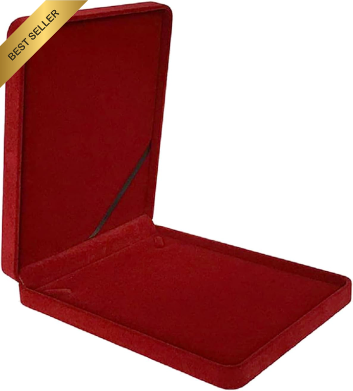 Velvet Jewellery Box Necklace Box Gift Case for Chunky Collar or Bib Necklace, W