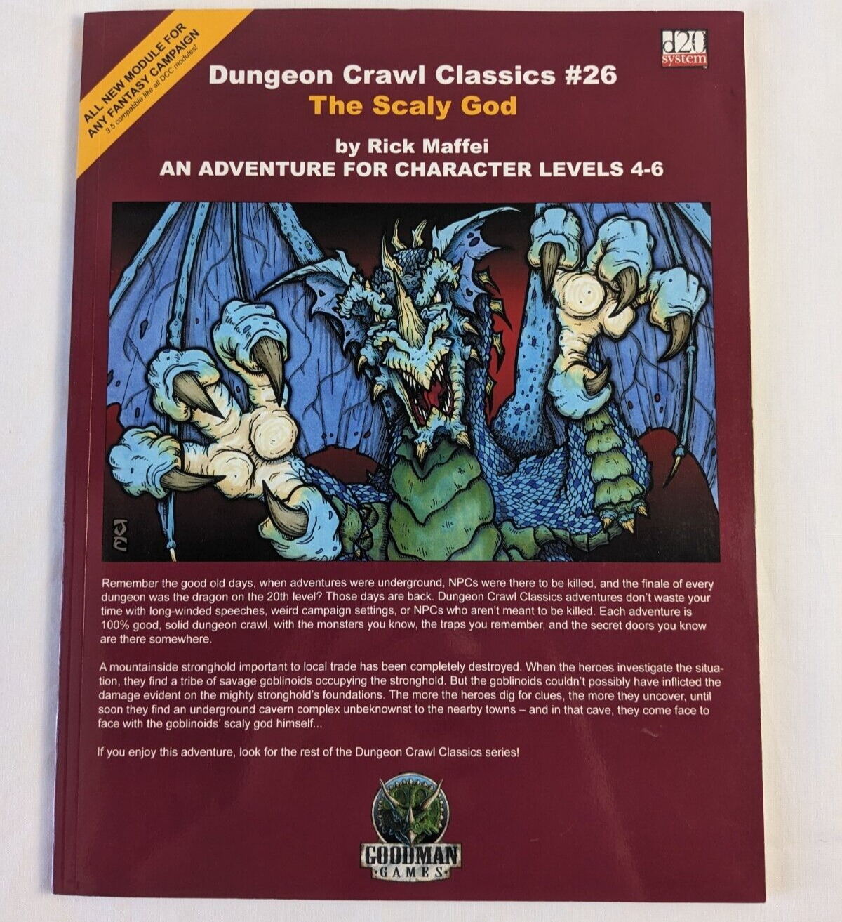DCC 26 The Scaly God Rick Maffei D&D Pathfinder 3.5 Module