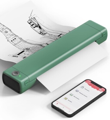 Phomemo M08F Portable Printers Wireless for Travel, Support 8.5'' X 11'' US Letter