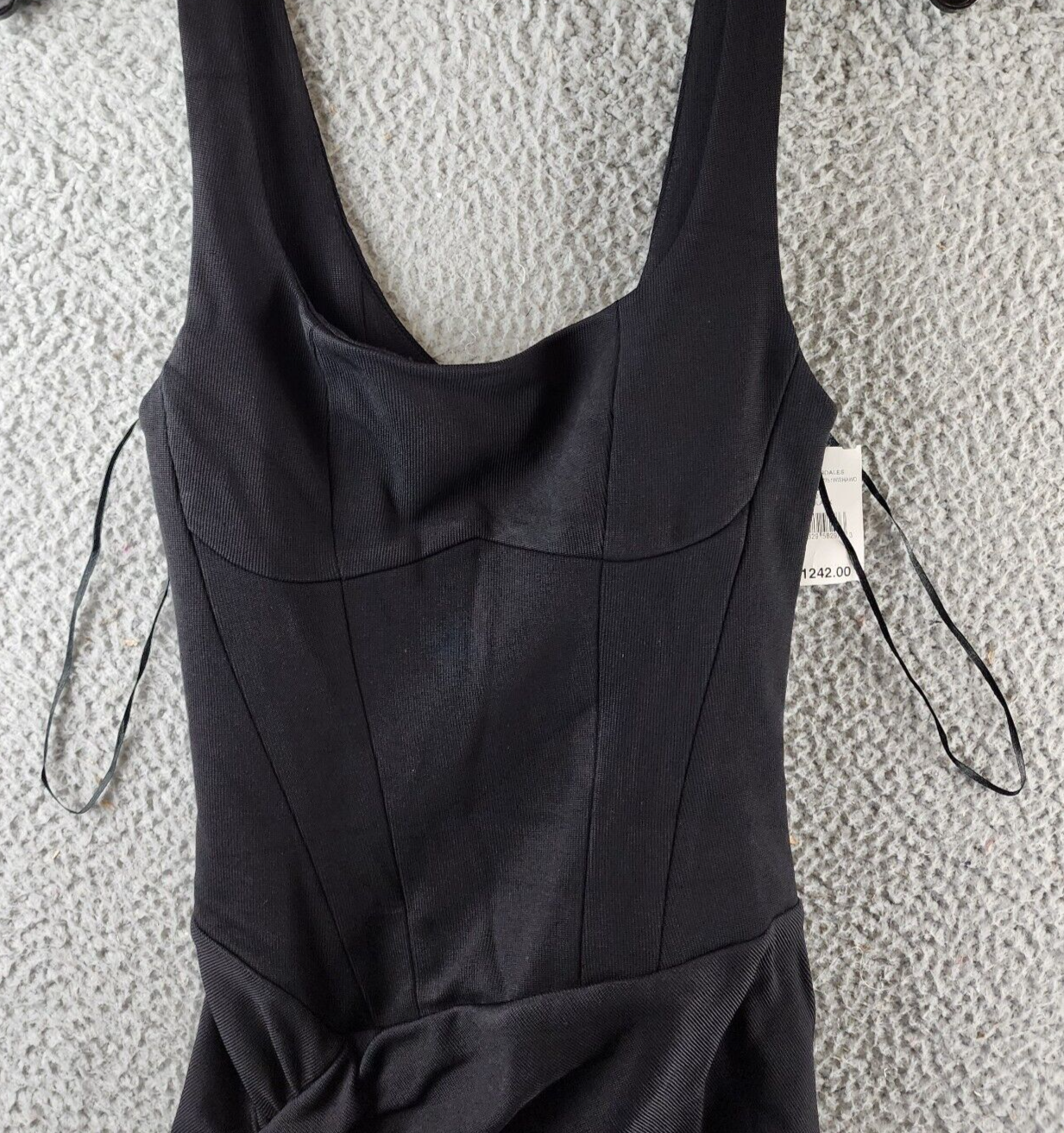The Mannei Wishaw Maxi Dress Women's 36 Black Square Neck Sleeveless Zip Closure - Picture 3 of 17