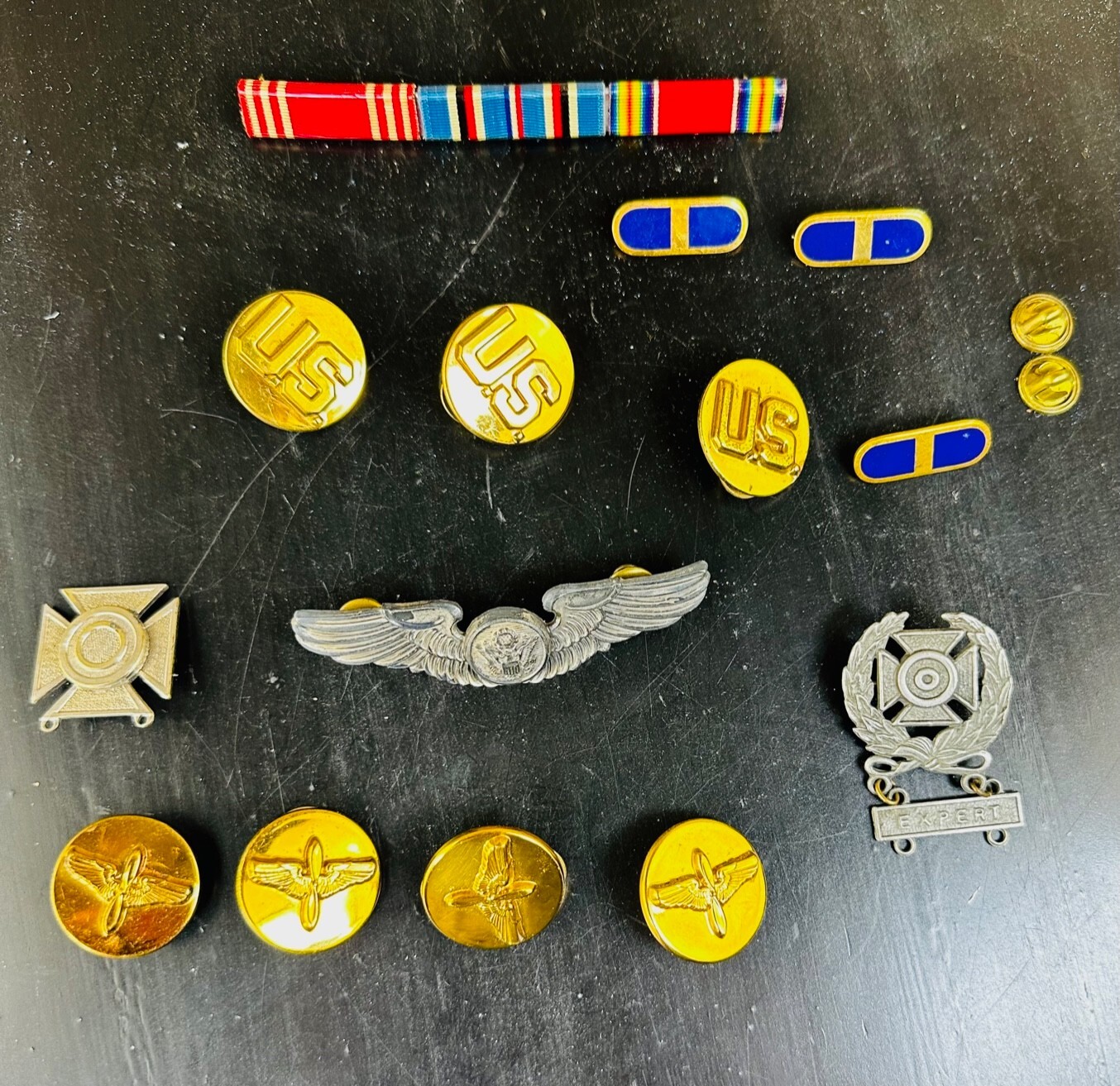WWII US Army Air Force Airman Pin Lot of 14 Air Crew
