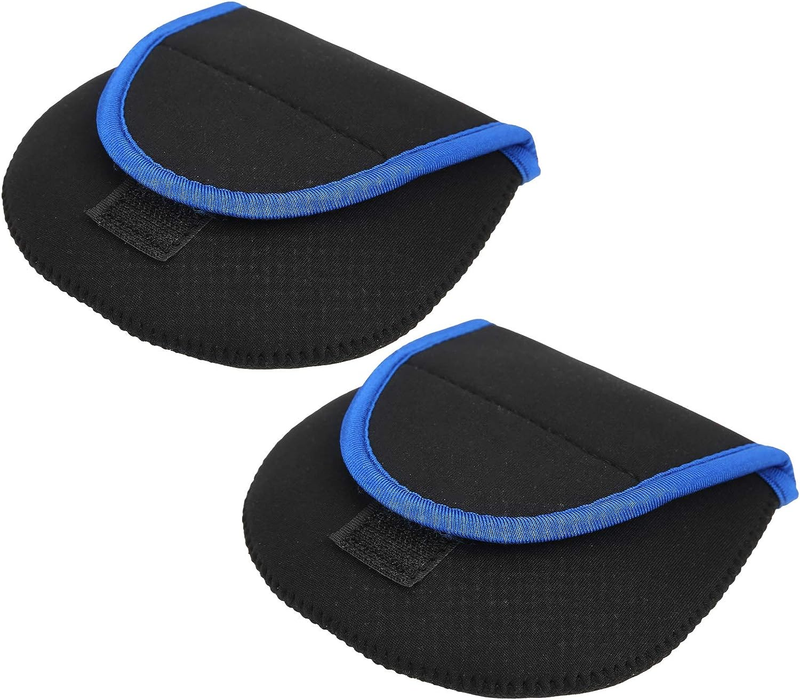 2 Pcs Dust Proof Fishing Reel Protective Case Storage Bag Organizer Travel Black