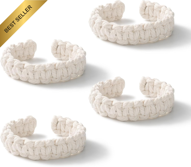 Curtain Tiebacks Curtain Accessories Set of 4 White | Rope Curtain Accessories w