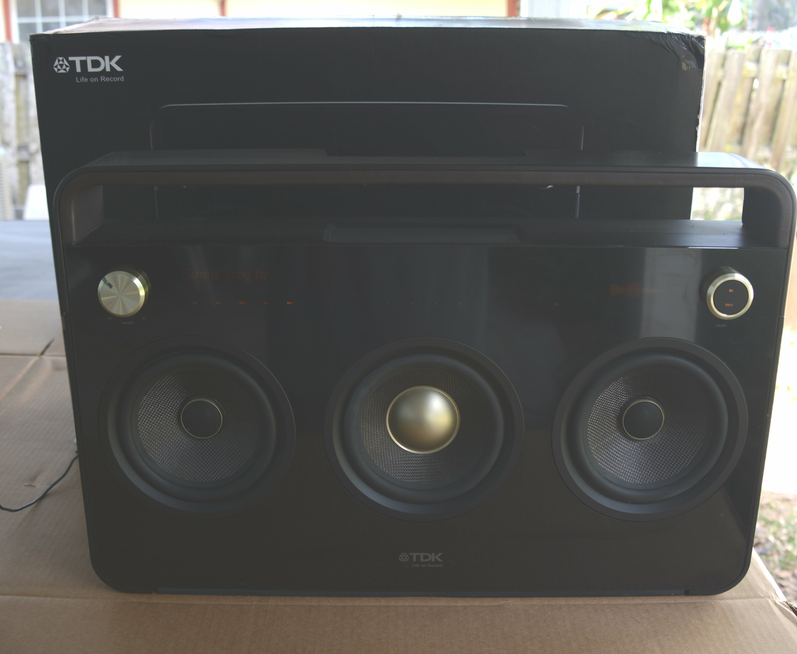 TDK 3 speaker boombox TP6803BLK in original box with power supply
