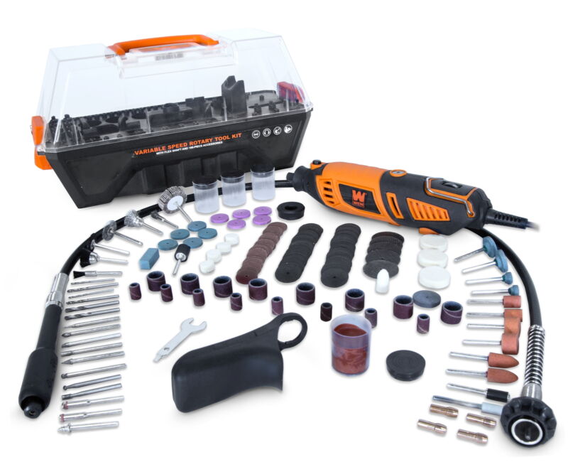 Wen 1.3-amp Variable Speed Steady-grip Rotary Tool With 190-piece Accessory Kit