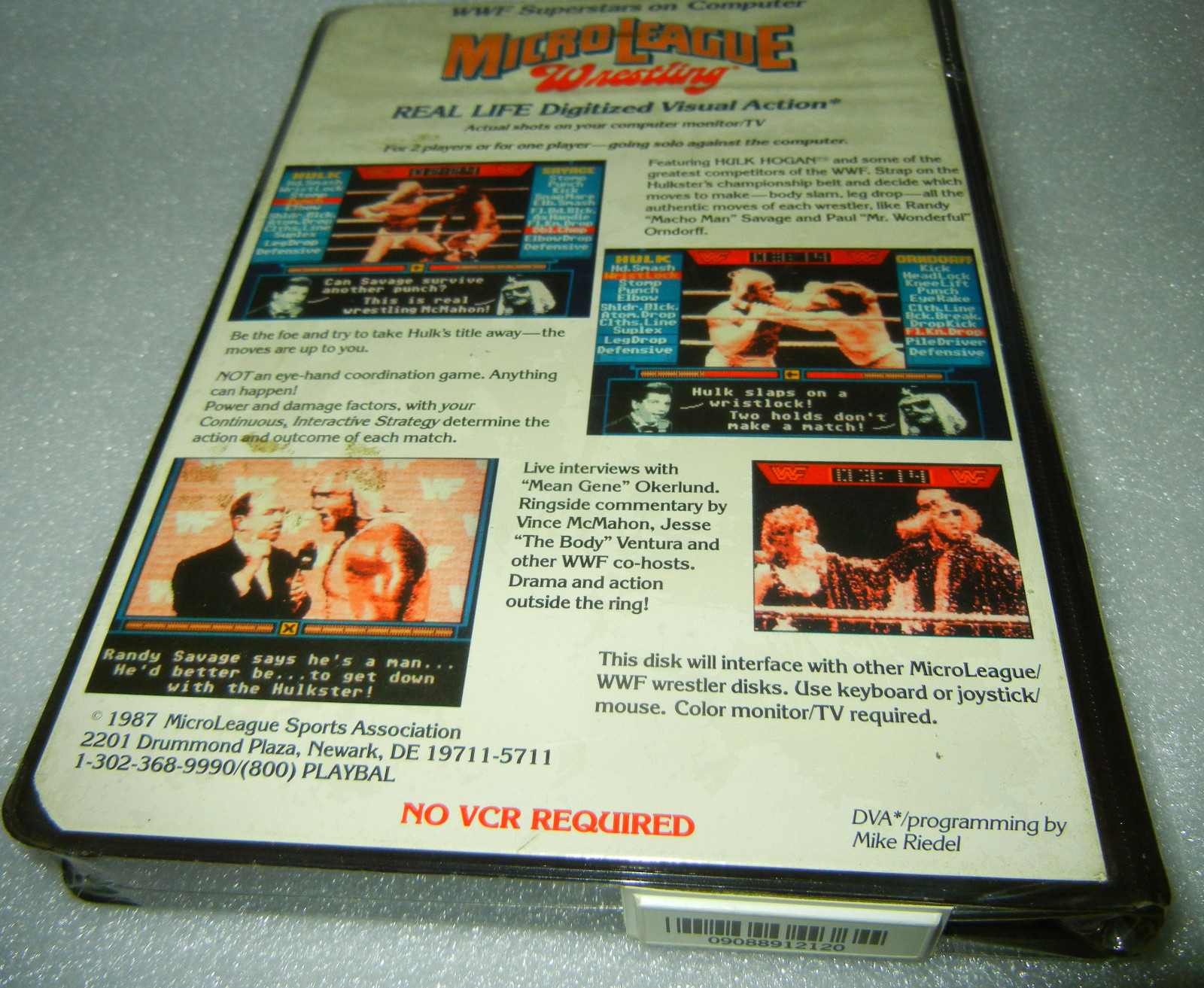 Atari 520 1040 ST Mega STE Vintage Video Game - MicroLeague Wrestling NOS