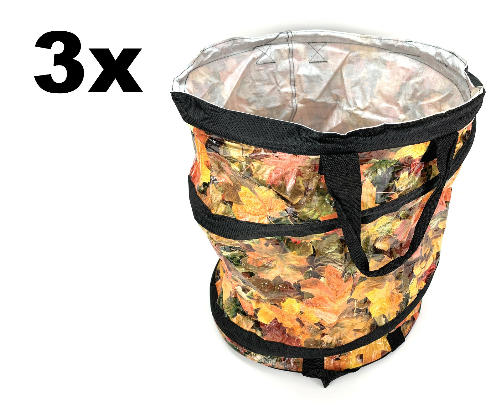 3 Set Laubsack Pop Up Gartensack Gartenabfallsack Rasensack Unkrautsack 120 l