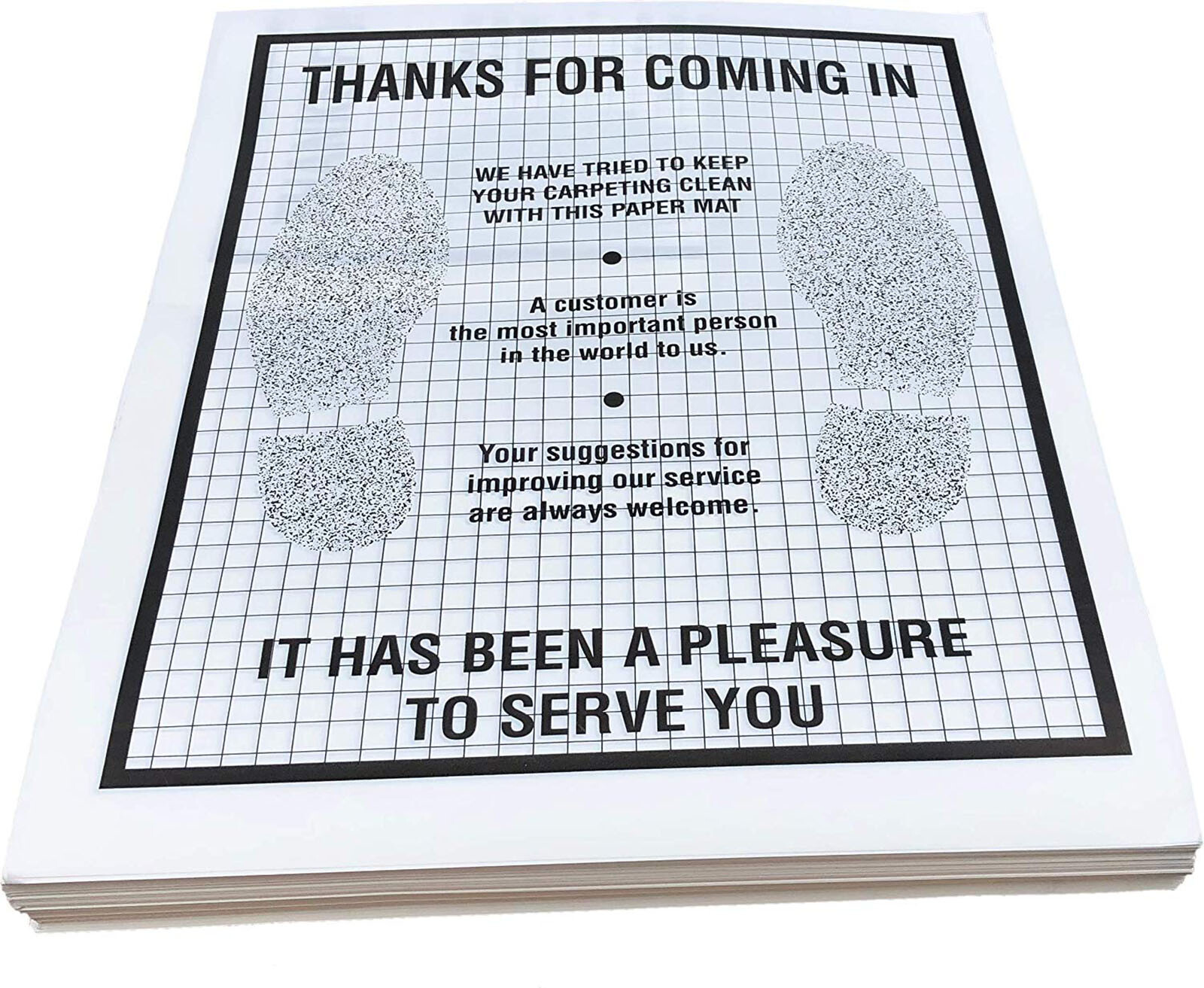 500x Polyethylene Disposable Car Floor Mats Protective Interior Garage