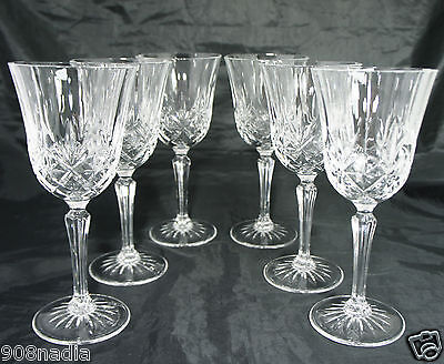 CLASSIC RED/WHITE WINE OR WATER GLASSES SET OF 6 STEMWARE 7 3/4