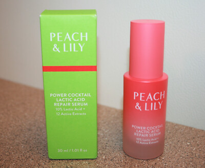 Peach & Lily Power Cocktail 10% Lactic Acid Repair Serum 1.01oz / 30mL Full Size