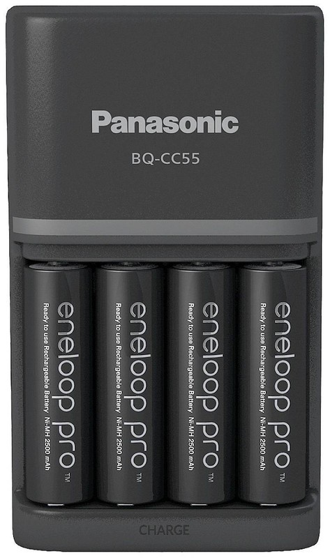 Panasonic Eneloop Akku SchnellladegerÃ¤T Bq Cc55 + 4x Eneloop Pro Aa 2.500 Mah 