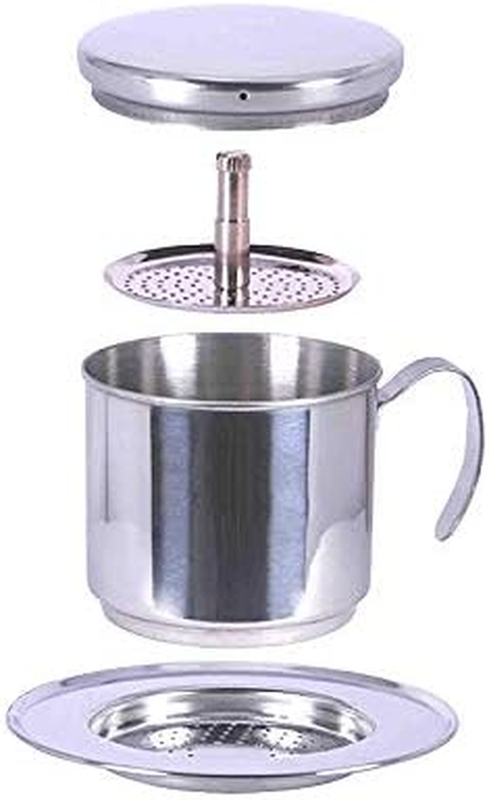 Vietnamese Coffee Maker Filter Phin with Glass Portable 6Oz. Cup & Spoon IDEAL G