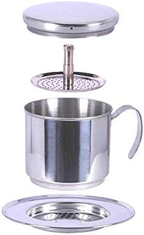 VTD Vietnamese Coffee Maker Filter Phin with Glass Portable 6Oz. Cup & Spoon IDE