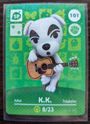 NA Animal Crossing Series Amiibo SP Card Mint, Authentic (101 K.K.)