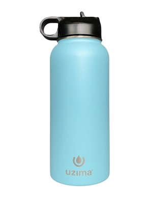 Uzima - Z-Source Filtered Water Bottle for Hiking and Travel (Light Blue)