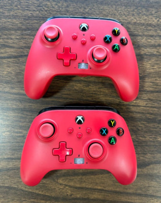 (Lot of 2) PowerA Enhanced Wired Controller for Xbox Series X/S Red XBGP0008-01