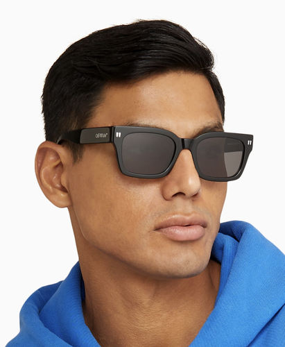 Pre-owned Off-white Oeri108s24pla0011007 Midland Black Sunglasses