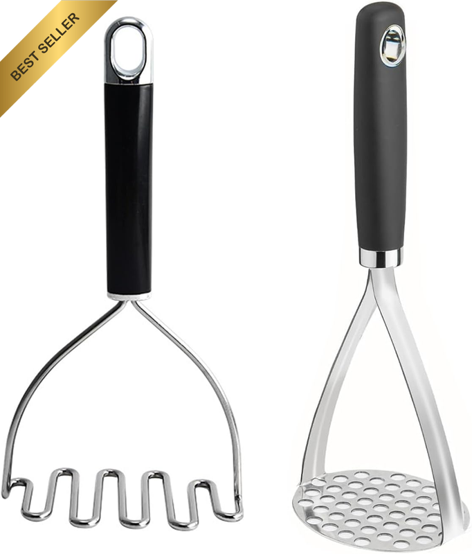 2In1 Potato Masher Tools, 10.25-Inch Stainless Steel Wire Mashed Potato Masher,