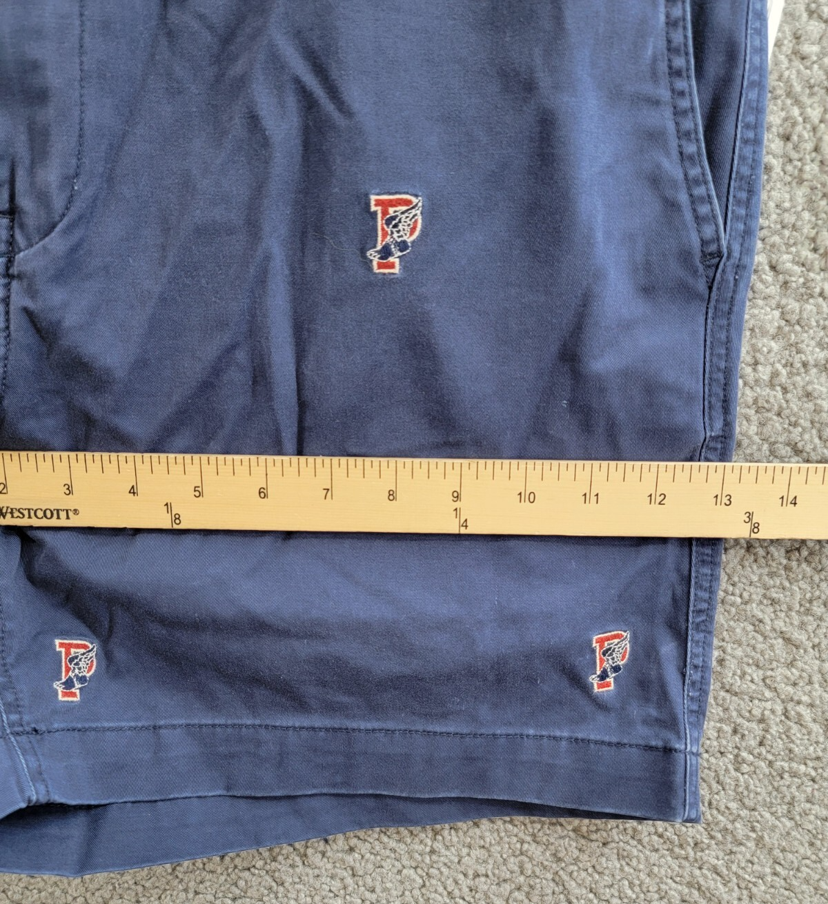 Polo Ralph Lauren 6-Inch Polo Prepster P-Wing Shorts Mens XL Navy Button Closure - Picture 6 of 18