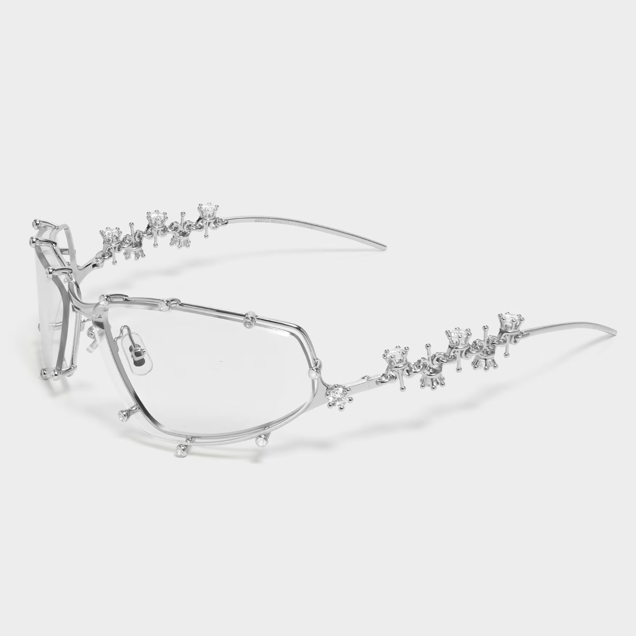 Pre-owned Gentle Monster X D'heygere Tiara 02 Silver / Fedex In Clear