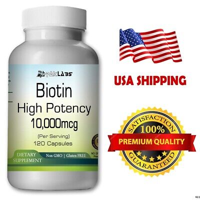Biotin 120 Premium Quality Capsules 10,000mcg - Healthy Hair, Skin & Nails