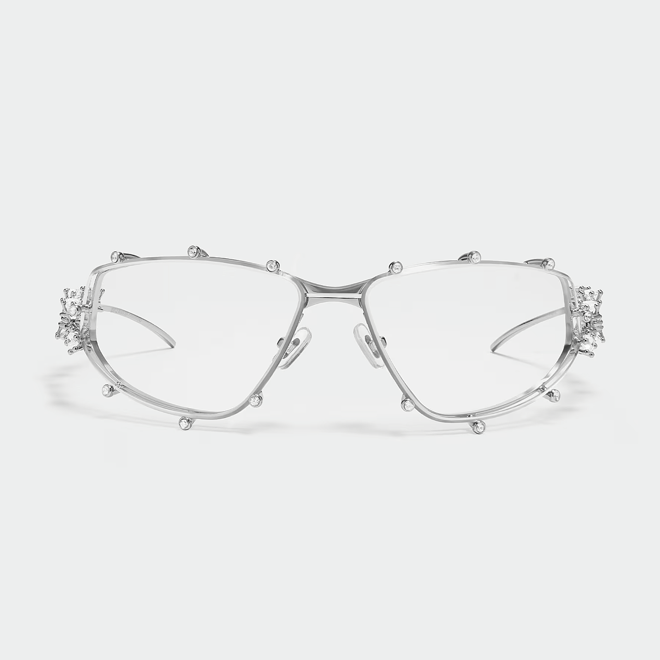 Pre-owned Gentle Monster X D'heygere Tiara 02 Silver / Fedex In Clear