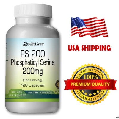 Phosphatidyl Serine 120 Capsules 200mg Brain Health Support Memory Aid