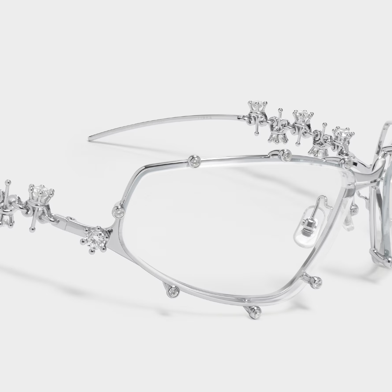 Pre-owned Gentle Monster X D'heygere Tiara 02 Silver / Fedex In Clear