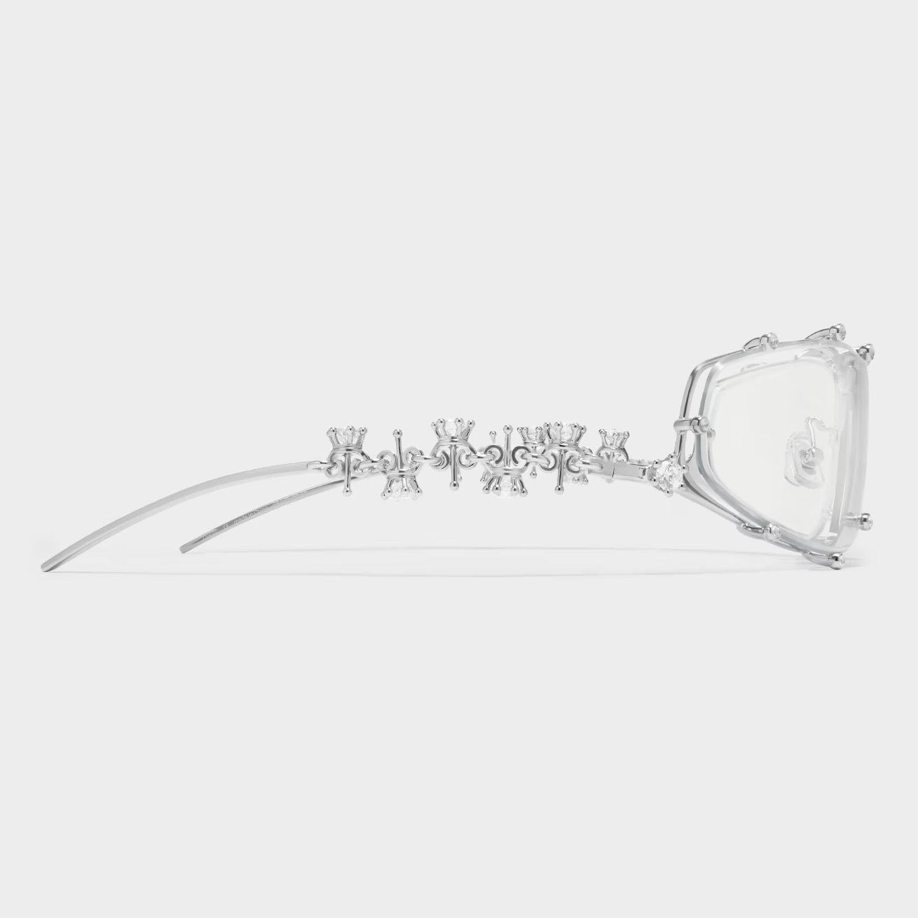 Pre-owned Gentle Monster X D'heygere Tiara 02 Silver / Fedex In Clear